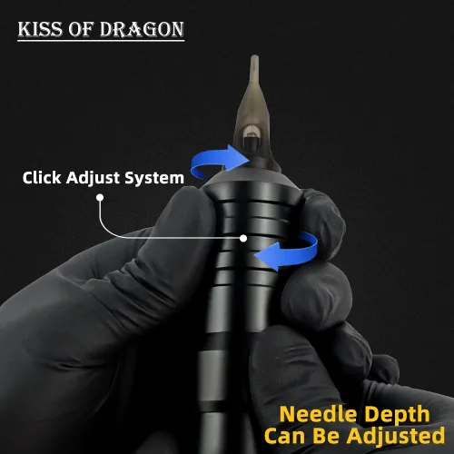 Miniatura 3 de Kit de pistola de tatuaje Kiss of Dragon - Kit de tatuaje completo inalámbrico máquina de tatuaje 2400mAh fuente de alimentación 20pcs agujas