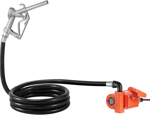 Miniatura 9 de VEVOR Bomba de transferencia de combustible, 12 V CC 15 GPM, kit de bomba de transferencia diésel de hierro fundido, con boquilla manual, manguera