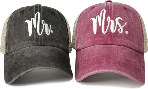Miniatura 89 de Hepandy Mr Mrs Mom Dad Captain First Mate Mama and Mini Sombreros de béisbol