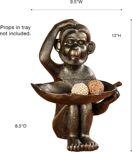 Miniatura 3 de Touch of Class Escultura de mesa de chimpancé inocente bronce