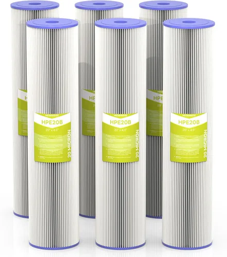 Miniatura 10 de Cartucho de filtro de agua de 50 micrones para toda la casa, filtros de sedimentos plisados para agua de pozo, reemplazo universal para cualquier
