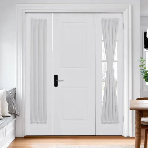 Miniatura 76 de Cortina térmica para puerta con bolsillo para barra, opacas, tratamiento de ventanas con ojales y ojales Deconovo 1 panel