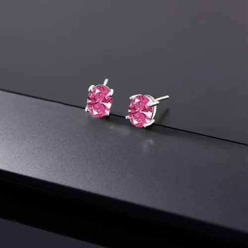 Miniatura 102 de Gem Stone King Aretes de oro de 14 quilates con piedra natal ovalada de 0.315 x 0.236 in Aretes de oro para mujer