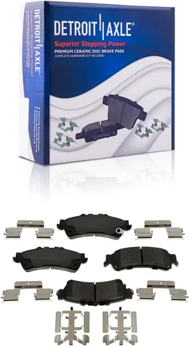 Miniatura 4 de Detroit Axle – Pinza de freno del lado del pasajero trasero + pastillas de freno de reemplazo para Silverado Sierra 1500 Tahoe Yukon Astro Deville