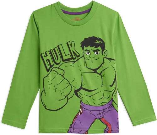 Miniatura 2 de Marvel Avengers - Paquete de 3 camisetas gráficas de manga larga color verde
