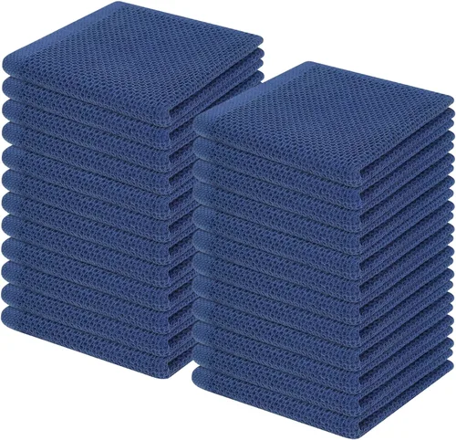 Miniatura 153 de Homaxy Paños de cocina de 100% algodón con tejido de gofre, ultra suaves, absorbentes, de secado rápido, 12 x 12 pulgadas, paquete de 6, amarillo