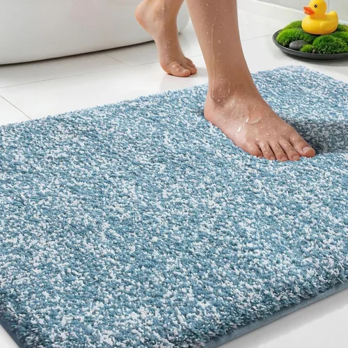 Miniatura 15 de Yimobra Alfombra de baño acolchada antifatiga, antideslizante, lavable, de microfibra suave y densa para lavabo, ducha, pies cansados, cómodo