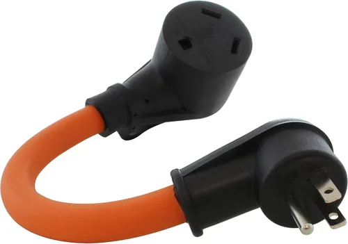 Miniatura 15 de AC WORKS Generador a adaptador RV de 30 amperios (L5-20 20A 3 clavijas de bloqueo compacto) Amarillo