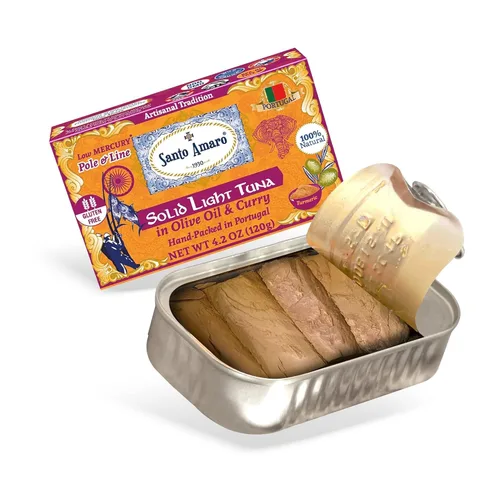 Miniatura 16 de Santo Amaro - Filetes artesanales de atún silvestre en aceite de oliva y orégano, atún capturado con caña y línea de Portugal, atún enlatado al