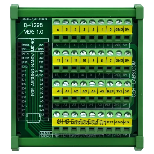 Miniatura 3 de Tablero del módulo de ruptura del bloque de terminales del tornillo del montaje en carril DIN para Arduino Nano/Micro.