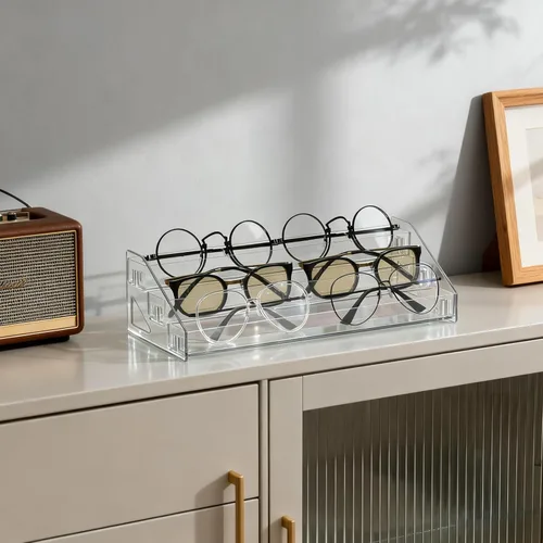 Miniatura 2 de Organizador de gafas de sol - Exhibidor transparente para gafas - Almacenamiento para gafas - Soporte para aceites esenciales - Organizador