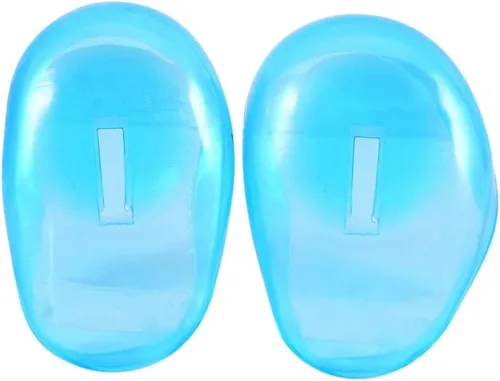 Miniatura 5 de 2 protectores de orejas azules para tinte para el cabello, orejeras de plástico antimanchas del tinte, protector reutilizable para las orejas