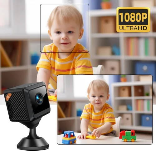 Miniatura 2 de Mini cámara oculta WiFi inalámbrica - Cámara de seguridad interior con detección de movimiento, visión nocturna, control de aplicaciones