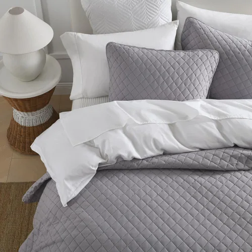 Miniatura 5 de Wistown Juego de ropa de cama reversible tamaño Queen, juego de colcha suave y ligera de 3 piezas para todas las estaciones, patrón de diamante
