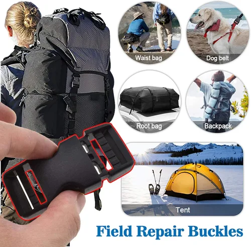 Miniatura 8 de Hebilla para correas de 1/1.5/2 pulgadas, hebillas de liberación lateral, clip de plástico ajustable para correa de equipaje, collar de reemplazo