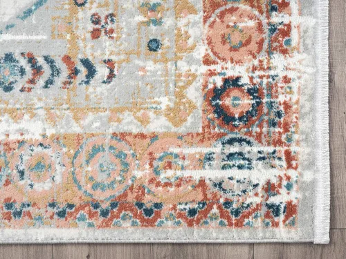 Miniatura 4 de Abani Alfombra de sala de estar gris y multicolor envejecida, 7 pies 9 pulgadas x 10 pies 2 pulgadas (8 x 10), estilo antiguo, no desprende pelusa