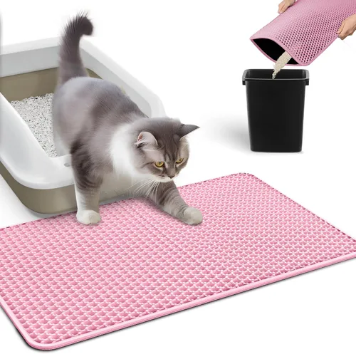 Miniatura 14 de Tapete sanitario para gatos, tapete pequeño que atrapa la orina, fácil de limpiar, caja sanitaria impermeable, a prueba de orina y antideslizante
