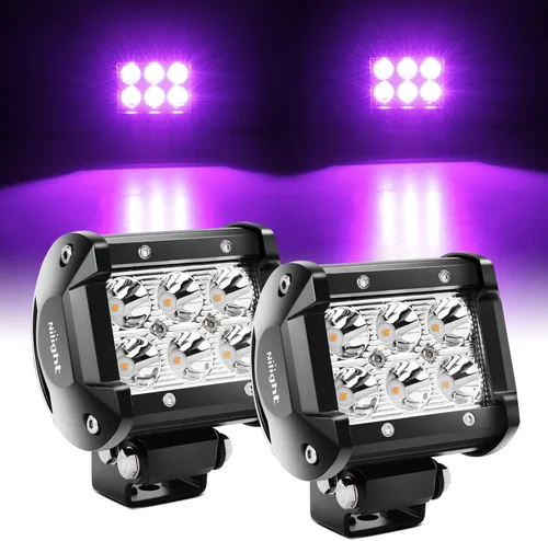 Miniatura 10 de Nilight Foco de Luz LED Roja de 4 pulgadas Luz Antiniebla de Conducción Puntual, 2 Piezas, 18W, Fuera de Carretera, Pesca, Caza, Emergencia, Señal