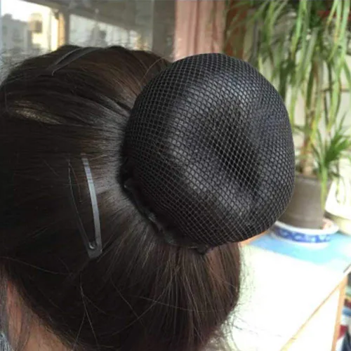 Miniatura 4 de 8 redes de pelo reutilizables para moño, red elástica con borde de flor para ballet, cubierta de moño de ballet, patinaje, gimnasia, actuación