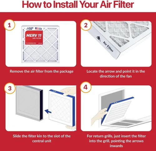 Miniatura 4 de Filter King Filtro de aire de 5.88 x 12.13 x 1 Paquete de 12 MERV 11 HVAC Filtros plisados para horno A/C Fabricado en Estados Unidos
