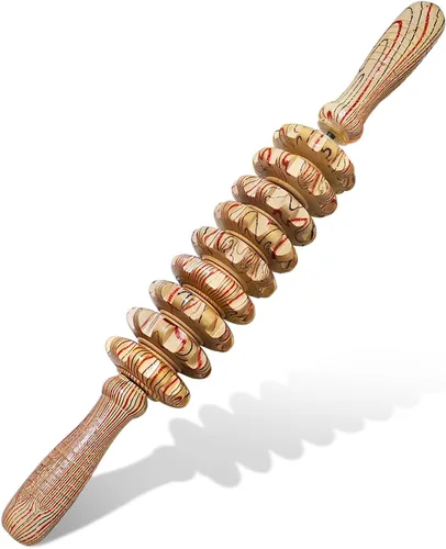 Masajeador de Madera Portátil en Barra para Puntos de Activación, Masajeador de Terapia Corporal, Herramienta de Alivio para Fascia, Celulitis, Tipo