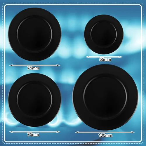 Miniatura 2 de Juego de 4 sombreros de cocina para horno, quemador de gas, corona de quemador de gas, tapas de llama para cocina, se adapta a la mayoría de manijas