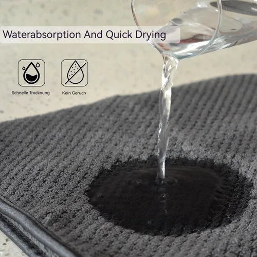 Miniatura 4 de KinHwa Toallas de mano de microfibra para baño, toallas faciales suaves y absorbentes, toallas de mano grises para baño, paños de lavado para spa