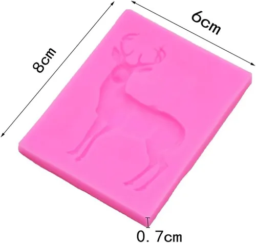 Miniatura 2 de Molde de pastel de ciervos molde de fondant de ciervos de Navidad para hornear silicona