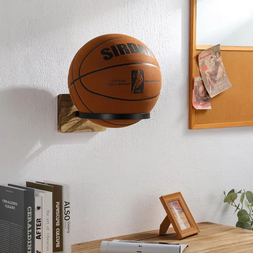 Miniatura 4 de Soporte de Pared para Baloncesto, Organizador de Exhibición y Almacenamiento de Pelotas para Baloncesto, Fútbol, Fútbol Americano, Voleibol
