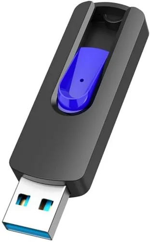 Miniatura 10 de JUANWE Paquete de 2 unidades flash USB de 128 GB, unidad flash USB 3.0 retráctil deslizante, memoria USB portátil con orificio para cordón, unidad 2