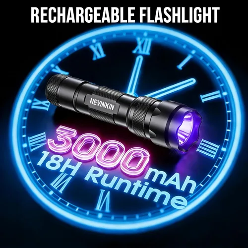 Miniatura 6 de Linterna UV 365nm Linterna de luz negra, potente linterna ultravioleta para manchas de orina de mascotas, pegamento UV curado, escorpiones, resina