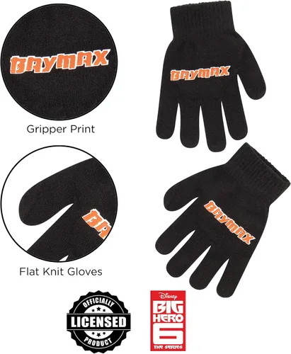 Miniatura 5 de Disney Boys' Winter Hat and Kids Gloves Set, Big Hero 6 Beanie for Ages 4-7
