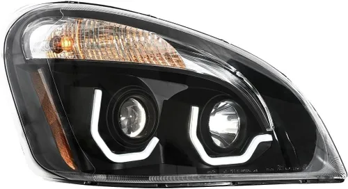 Miniatura 4 de EPIC LIGHTING Faros de Halógeno Estilo OE con Bisel Negro y Luz de Marcha LED Blanca, Ensamblaje de Reemplazo para FREIGHTLINER 08-17 CASCADIA