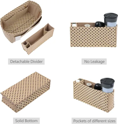 Miniatura 2 de Organizador de bolso organizador de fieltro con cremallera e inserto inferior cosido ajuste Speedy Neverfull Gracefull bolso 6 tamaños M lunares