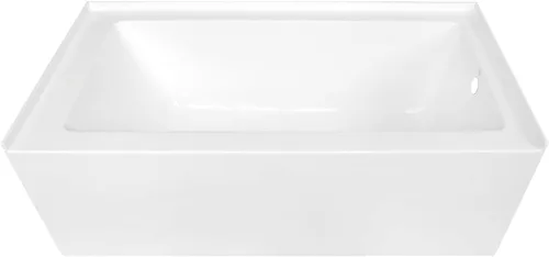 Miniatura 9 de KINGSTON BRASS VTDE603122L - Bañera de acrílico de 60 pulgadas para nicho contemporáneo, con desagüe y orificios de desbordamiento a la izquierda