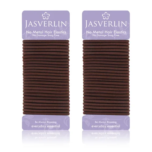 JASVERLIN Lazos elásticos para cola de caballo para cabello grueso, para mujeres, niñas y hombres, antideslizantes, por rotura, sin enredos,