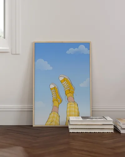 Miniatura 26 de Haus and Hues Arte de pared amarillo – Pósteres estéticos con cita para adolescentes, pósteres estéticos para dormitorio, niñas, impresión artística