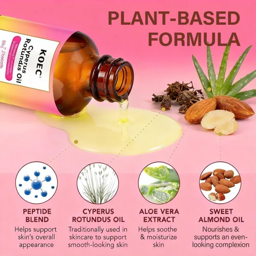 Miniatura 3 de Paquete de 2 aceites Cyperus Rotundus para depilación, inhibidor natural del crecimiento del cabello para el cuerpo, crecimiento lento del vello