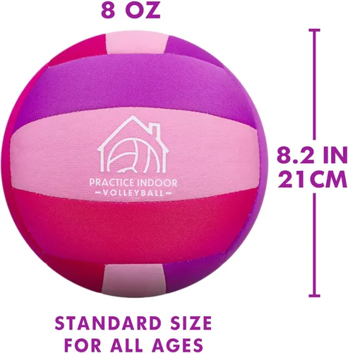 Miniatura 5 de Soft Indoor Volleyballs for Practicing Inside House and Yard, Safe and Silent Volleyball for Girls Boys Kids Youth Beginners Training Birthday Rosa