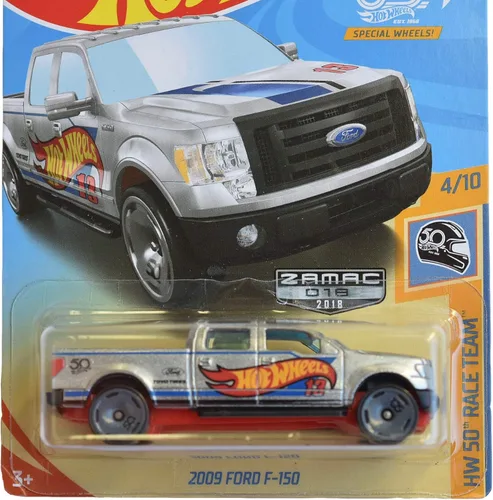 Miniatura 2 de Mattel Hot Wheels Zamac 2009 Ford F-150 - Camión de 50 aniversario a escala 1:64, modelo de auto fundido a presión, para niños, niños