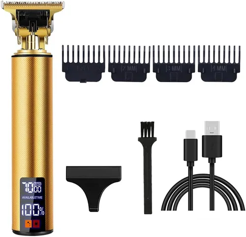 Miniatura 44 de Cortadora de pelo profesional para hombres y mujeres, inalámbrica, recargable, recortadora de pelo, kit de aseo de corte de cuerpo de metal