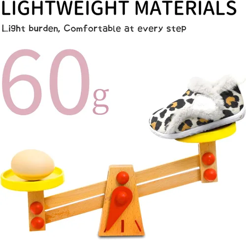 Miniatura 5 de FEETCITY - Zapatos para bebés, niños y niñas, pantuflas cálidas de vellón, botines para primeros pasos, calcetines cálidos para recién nacidos