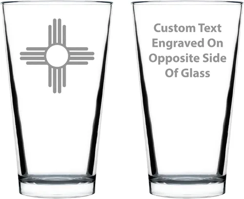 Miniatura 7 de Vaso de pinta con la bandera de Nuevo México para cerveza, decoración con temática del estado y regalos para mujeres y hombres nuevos mexicanos