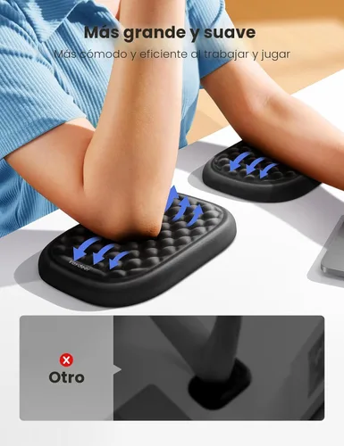 Miniatura 2 de 【Mejorado más grande y más grueso】Vaydeer - Reposamuñecas de escritorio de espuma viscoelástica, soporte ergonómico para cojín de mouse, alivio