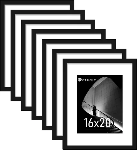 Miniatura 11 de Picrit Marco negro para póster de 24 x 34 pulgadas, paquete de 7 unidades, para fotos de 20 x 30 pulgadas con paspartú o de 24 x 34 pulgadas sin