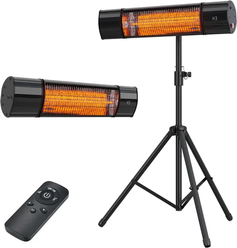 Miniatura 10 de Calentador colgante de patio, montado en el techo, calentador eléctrico de patio, control de temperatura integrado, apto para exteriores/interiores
