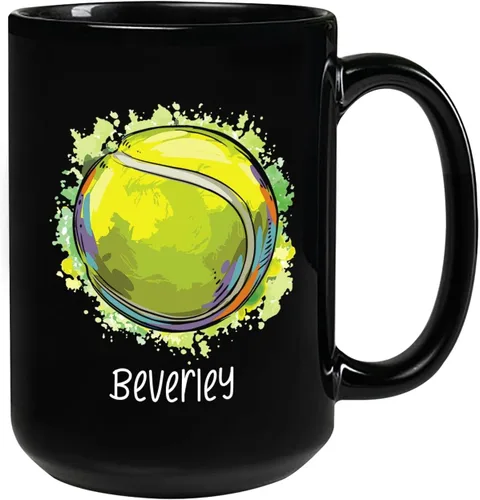 Miniatura 12 de Taza de café de fútbol americano con nombre personalizado, regalo de fútbol personalizado, porcelana negra 11oz y 15oz