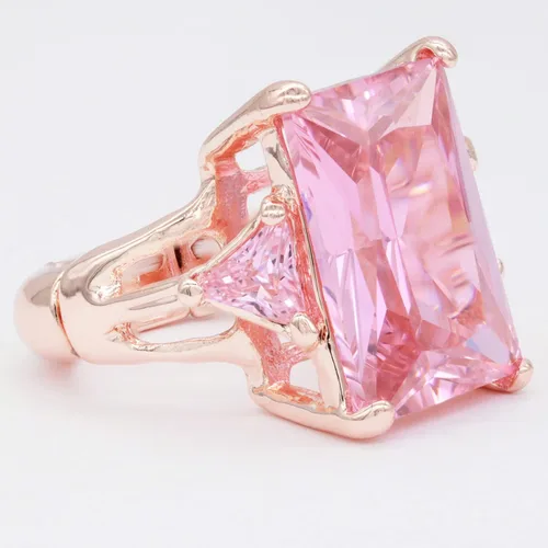 Miniatura 5 de Lavencious Anillos elásticos grandes y brillantes con circonitas cúbicas para mujer, talla 7-9