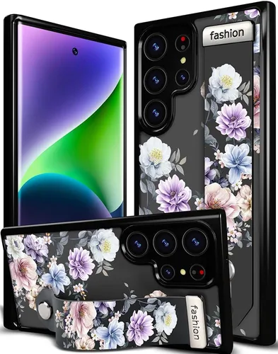 Miniatura 53 de Compatible para Samsung Galaxy S23 Funda Bonita con Correa Soporte Dedo Kickstand, Fundas de Silicona Geniales de Diseñador Funda Cover - Mariposa