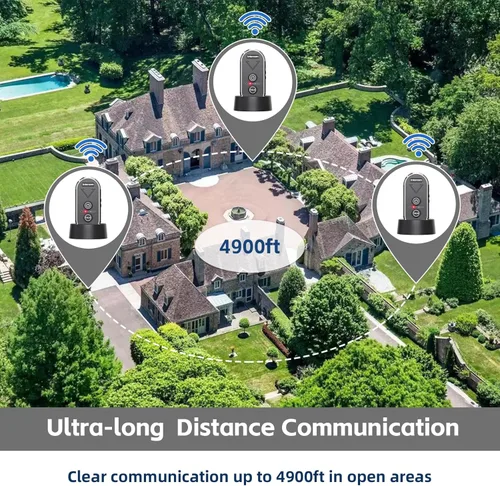 Miniatura 4 de Timbre inalámbrico para el hogar, sistema de intercomunicación inalámbrico de 4900 pies de largo alcance, timbre de intercomunicador bidireccional